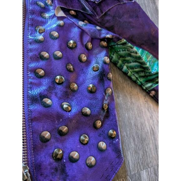Disney Store Costume Descendants Mal Moto Jacket Size Youth 9-10 Authentic Rare - Picture 9 of 12